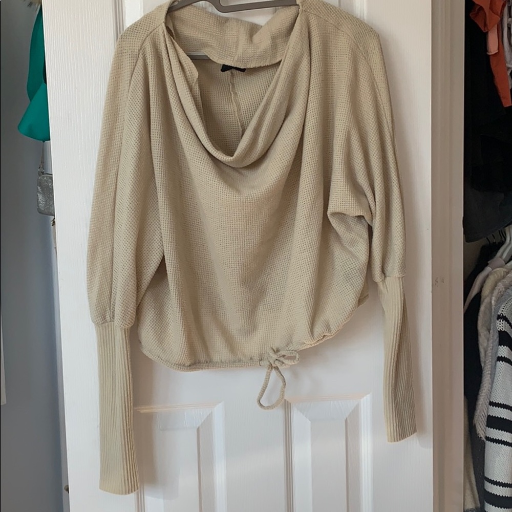 Waffle material long sleeve